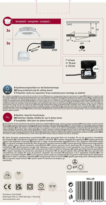 Produktbild Paulmann Einbauleuchte Nova Set (460 lm)