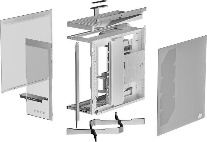 Actual product image TRYX LUCA L70 Midi-Tower, Tempered Glass, ARGB - white