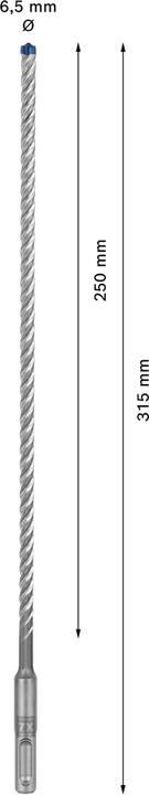 Actual product image Bosch Professional Zubehör EXPERT SDS plus-7X hammer drill, 6.5 x 250 x 315 mm (6.5 millimetres)
