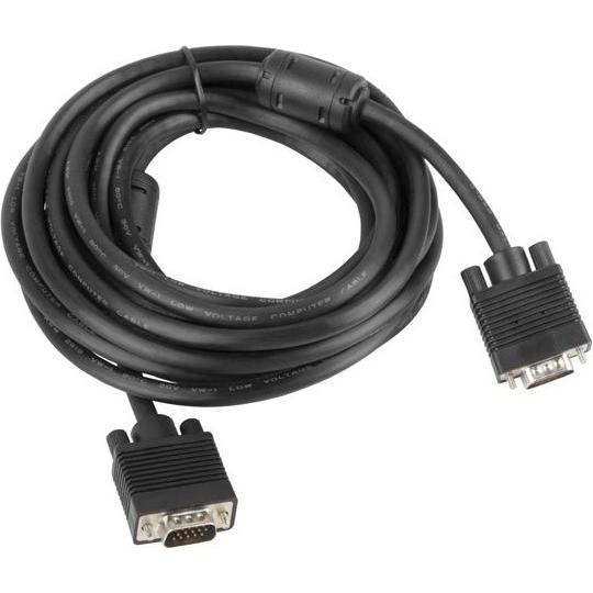Thumbnail - Lanberg CA-VGAC-10CC-0050-B VGA-Kabel VGA (D-Sub) (5 m, VGA), Video Kabel