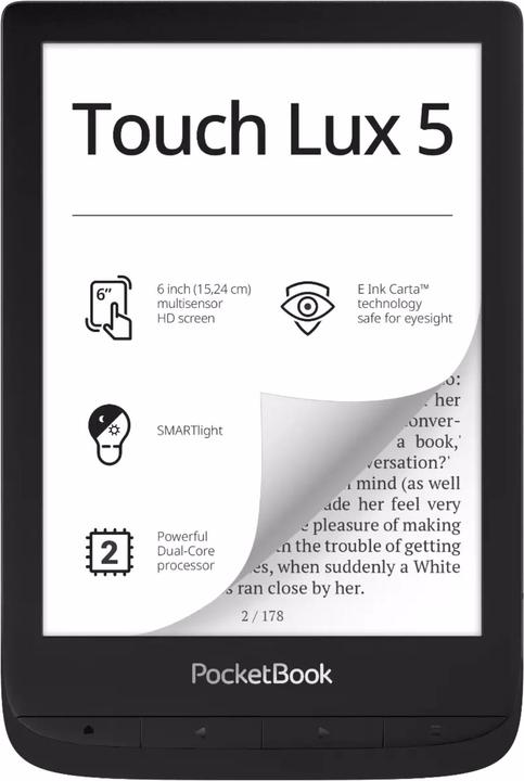 Image du produit PocketBook Touch Lux 5 InkBlack (6", Encre Noire)