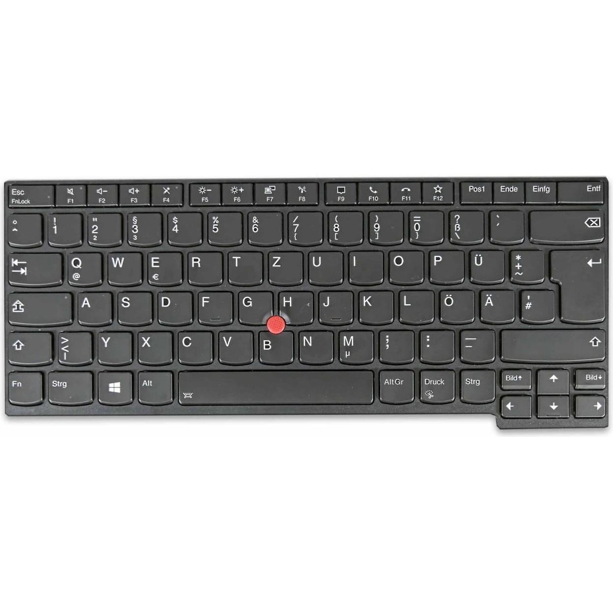 Lenovo Keyboard black with Backlight GER, Notebook Ersatzteile, Schwarz
