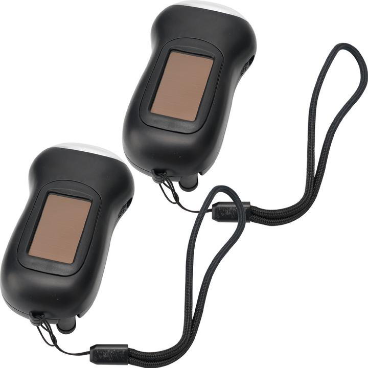 Actual product image Casativo Set of 2 dynamo torches with solar panel (9.30 cm, 20 lm)