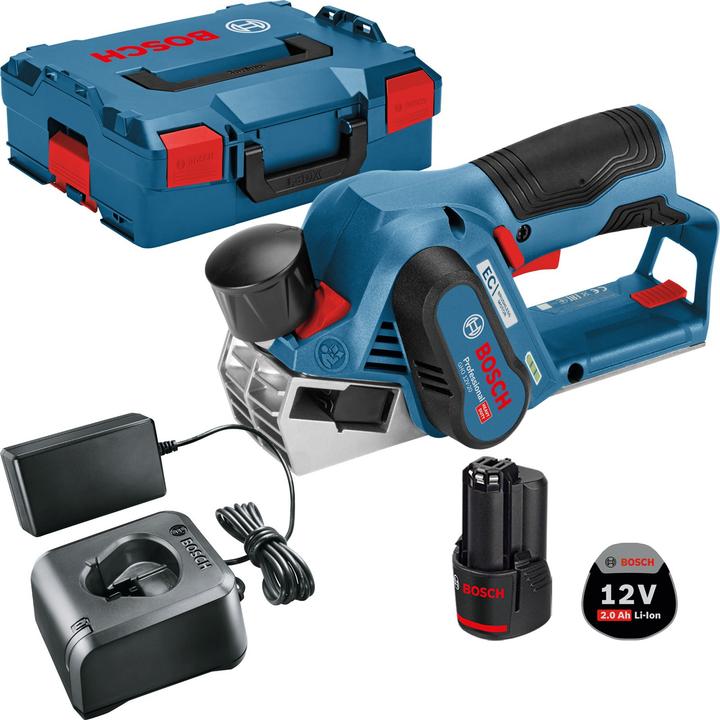 Bosch Hausgeräte Bosch Akku-Hobel GHO 12V-20 12 V / 1x 2,0 Ah Akku + Ladegerät in L