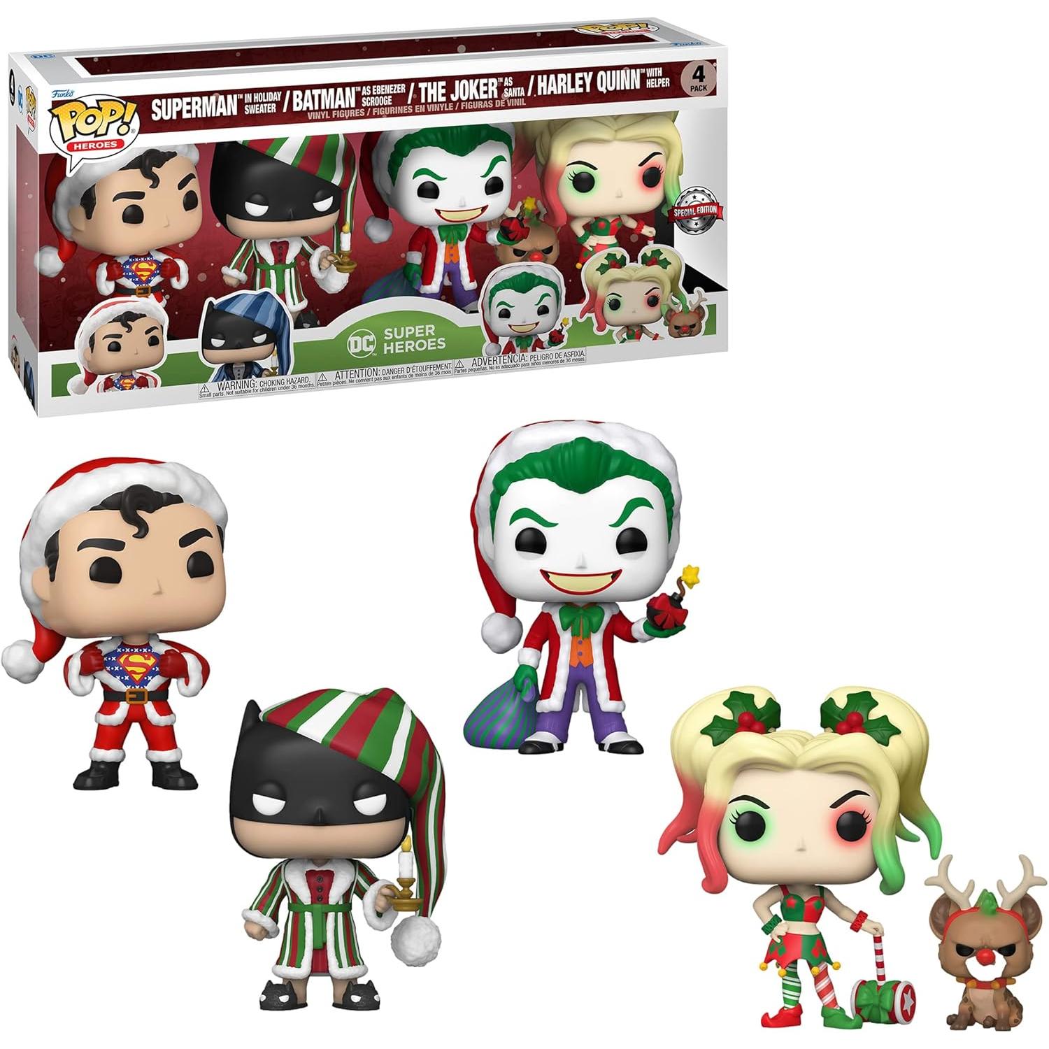 Thumbnail - Funko DC Comics POP! Heroes Vinyl Figuren 4er-Pack Holiday 9 cm