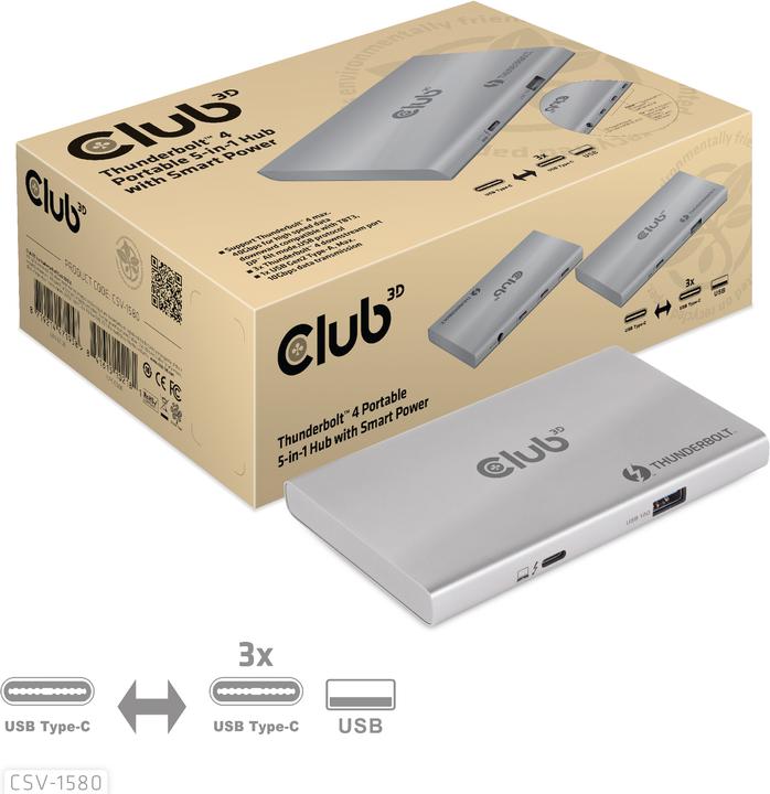 Produktbild Club 3D CSV-1580 (Thunderbolt, 5 Ports)