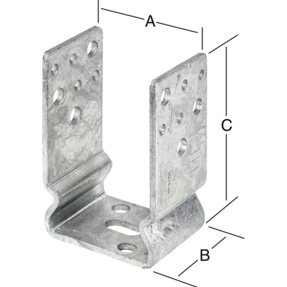 Thumbnail - Vormann, Baubeschläge + Holzverbinder, Stützenschuh 91 x 60 x 125 mm Stahl feuerverzinkt zum Aufschrauben (Stützenfuss, ...