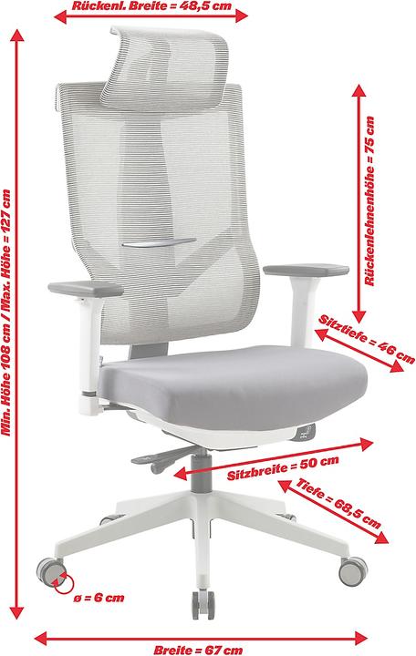 Produktbild Novigami Büro Set | Höhenverstellbarer Schreibtisch Ototo | Eiche | Breite 180 cm | Inkl. Bürostuhl Kalik...