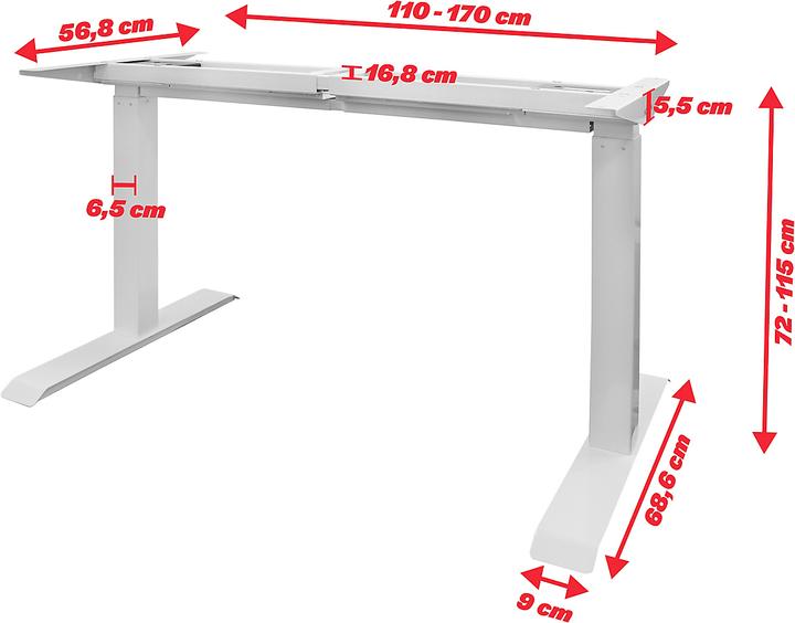 Produktbild Novigami Büro Set | Höhenverstellbarer Schreibtisch Ototo | Eiche | Breite 180 cm | Inkl. Bürostuhl Kalik...