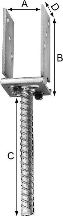Image du produit Simpson Sst Support de poteau réglable (Pied de support, 1 pcs)