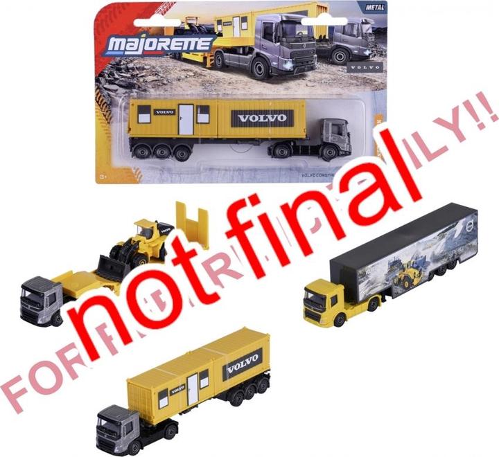 Produktbild Majorette Volvo Construction Transporter, 3-sort.
