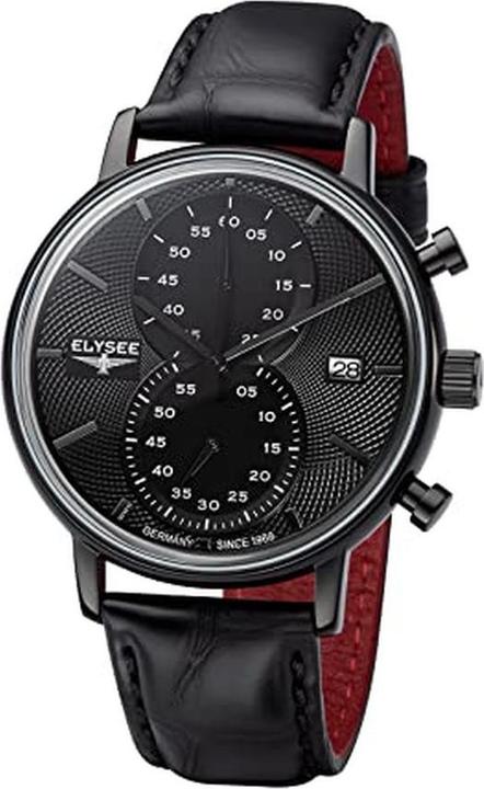 Elysee Minos Quartz Watch with Black Strap