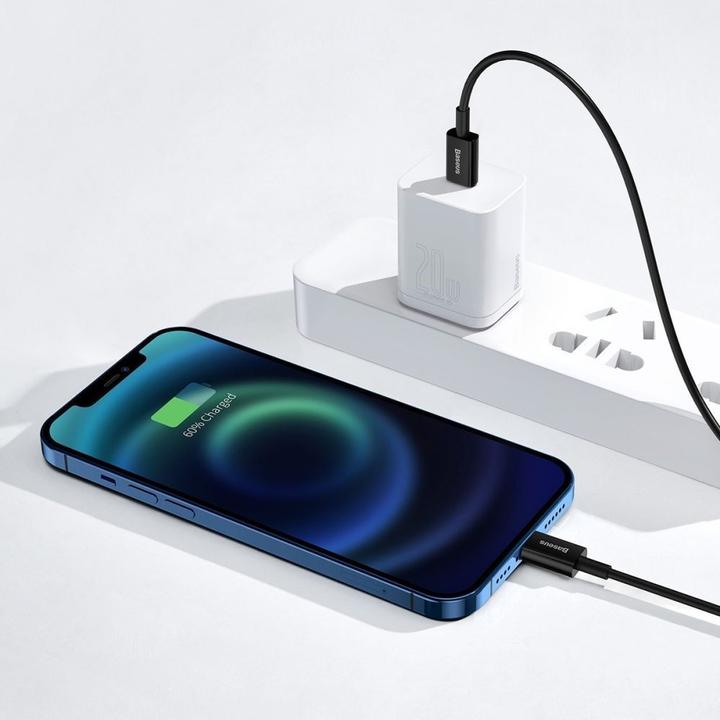 Produktbild Baseus Superior Series Cable USB-C to iP, 20W, PD, 1m (black) (1 m, USB 3.0, 20 W)