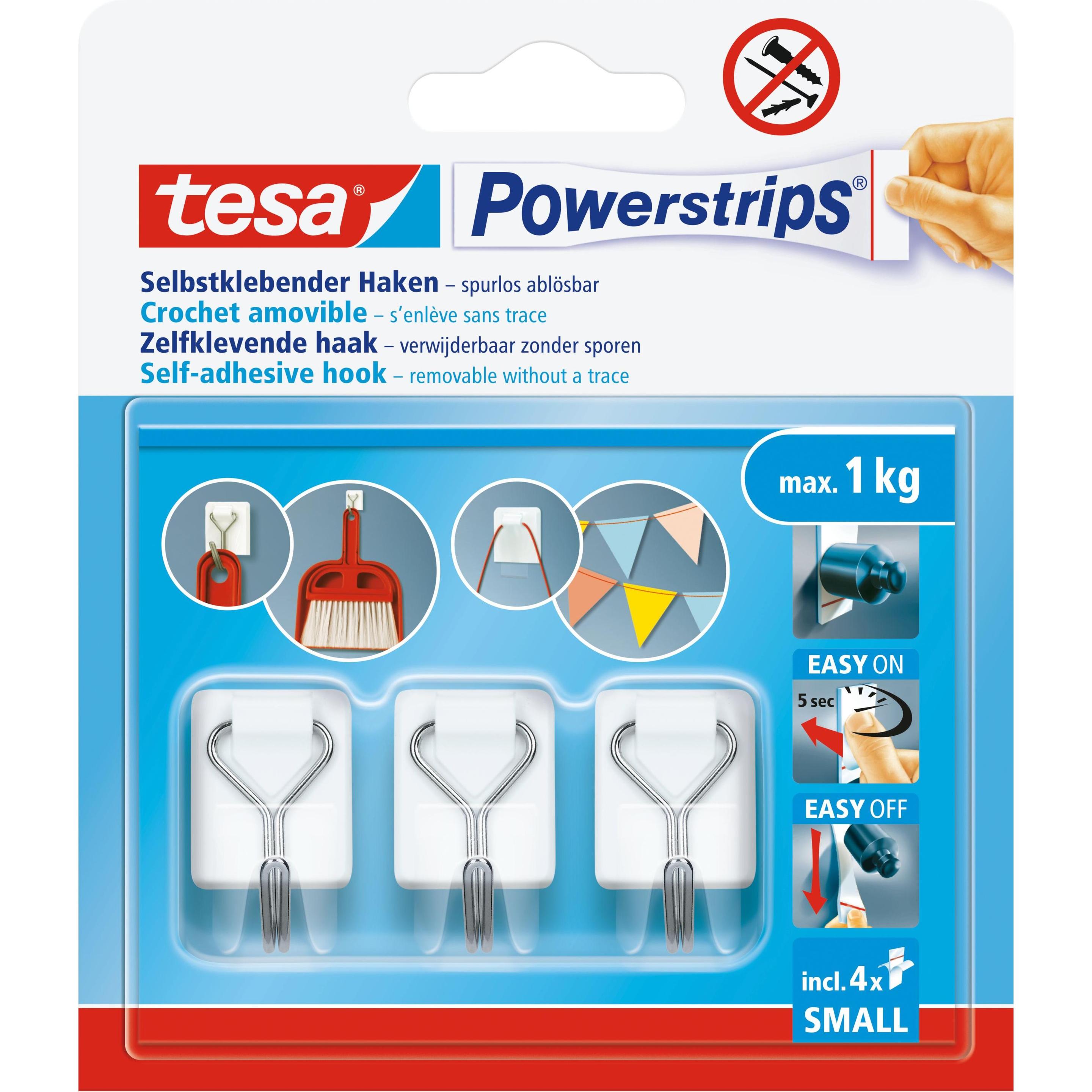 tesa, Chiodo adesivo + Gancio adesivo, Ganci adesivi Powerstrips Small