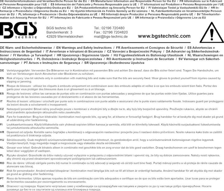 Produktbild BGS Bit-Knarre Abtrieb Innensechskant 6,3 mm (1/4") (1/4")