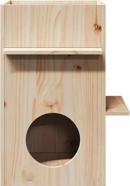 Actual product image VidaXL Cat house 43x43x60 cm solid pine wood (Cat)