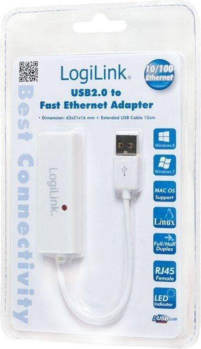 Immagine prodotto LogiLink Adattatore Ethernet (USB, RJ45 (1x))