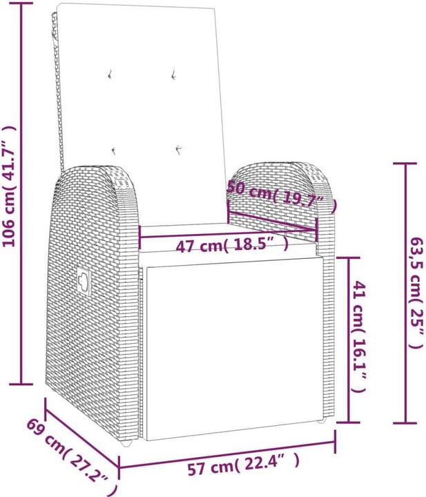 Actual product image vidaXL Gartenstuhl