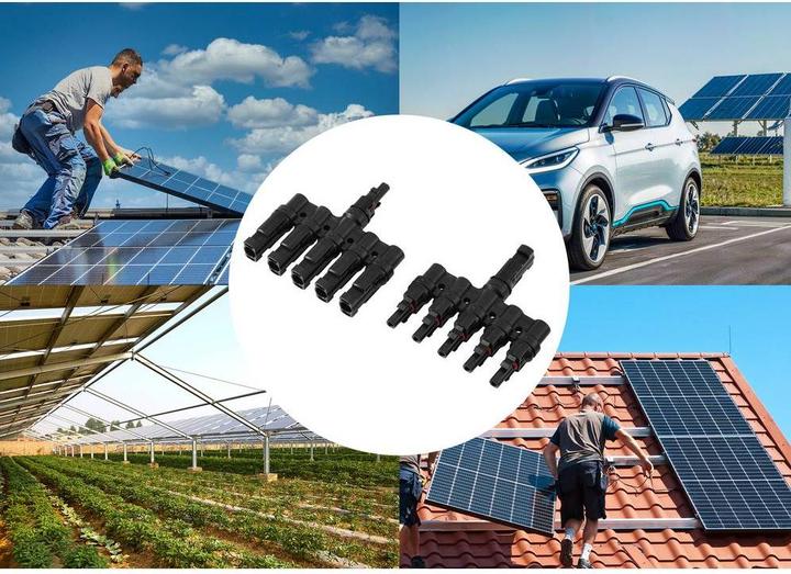 Produktbild Tru Components 5 fach PV-Abzweigverbinder-Set TC-13805804 Schwarz Inhalt: 2 St. (Solarstecker)