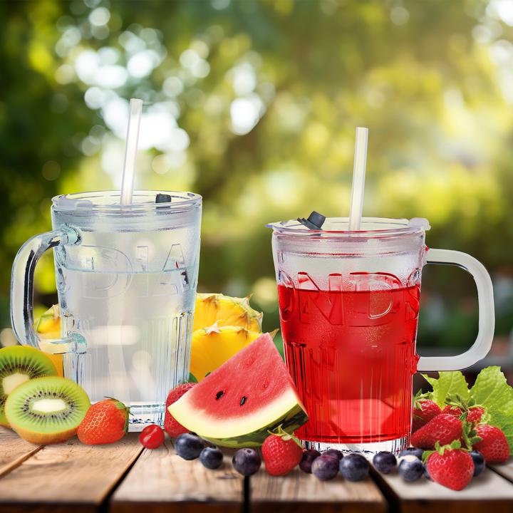 Actual product image Relaxdays 2x Glass cup (0.45 l, 2 x)