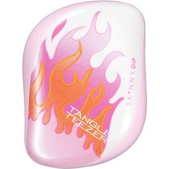 Tangle Teezer, Spazzola + Pettine, Perie pentru par Compact Styler Smooth & Shine Skinny Dip Flames, Roz Alb