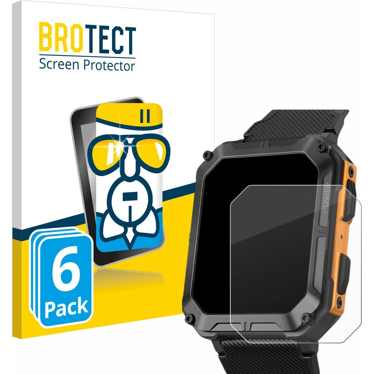 BROTECT Schutzglas Schutzfolie Displayschutz Display Schutz Glas Folie klar, Smartwatch Schutzfolie, Transparent