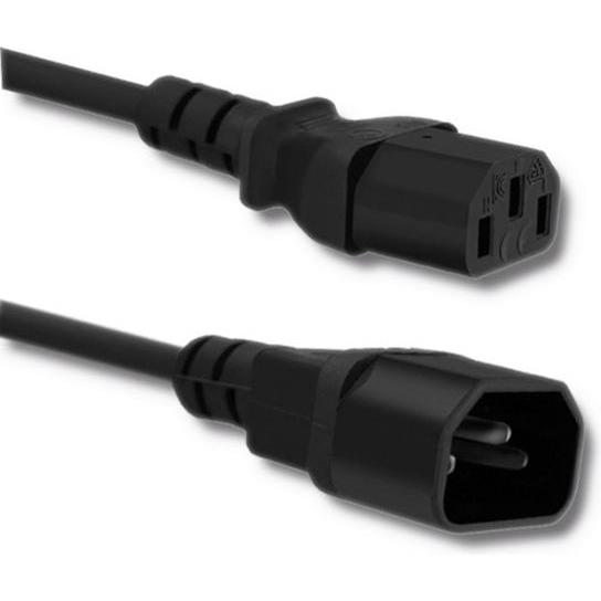 Qoltec Cavo per UPS C13/C14 3x1,5mm² 1,8m (1.80 m), Cavo di alimentazione