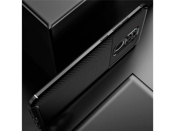 Actual product image Screenguard Xiaomi Redmi Note 9 Cover Carbon Design TPU Case (Xiaomi Redmi Note 9)