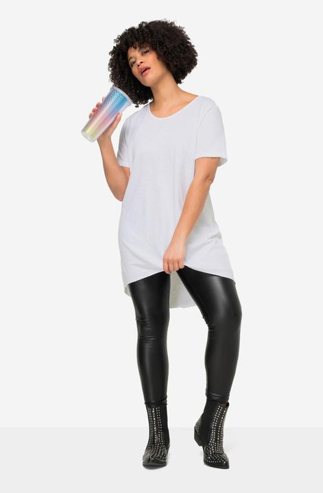 Image du produit Angel of Style T-shirt long à col rond, manches courtes et ourlet arrondi (46)