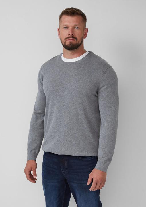 Produktbild s.Oliver Strickpullover Baumwollpullover mit Logo-Stickerei (XXL)