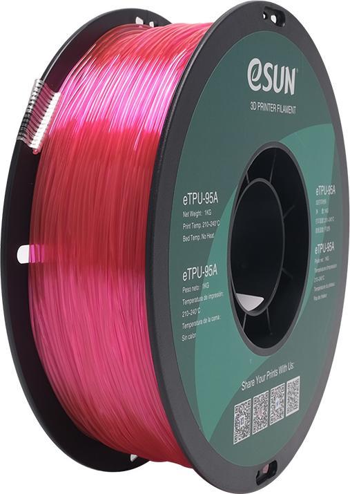 Immagine prodotto eSUN Filamento 3D eTPU-95A 1,75mm Tr. Rosa 1kg (1.75 mm, 1000 g)