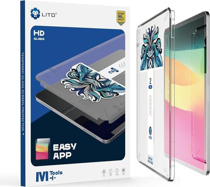 Immagine prodotto Lito Vetro blindato EasyShield con strumento di installazione incluso (1 pz., Apple iPad Pro 13 2024)