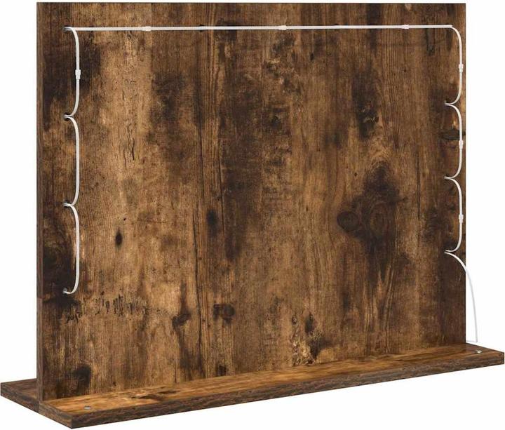Produktbild VidaXL Waschtisch Spiegel Geräucherte Eiche Holz, Glas 60 x 45 x 18 cm