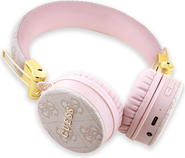 Actual product image Guess Wireless Leather Headphone with Metal Logo (ANC, 0.00 h, Wireless)