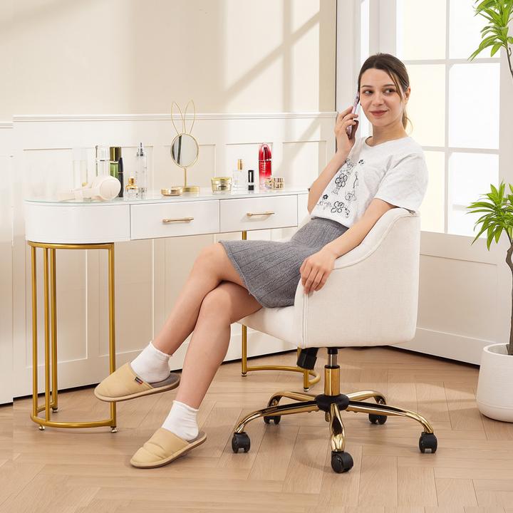 Produktbild Homcom Bürostuhl Polyester, Schaumstoff Beige