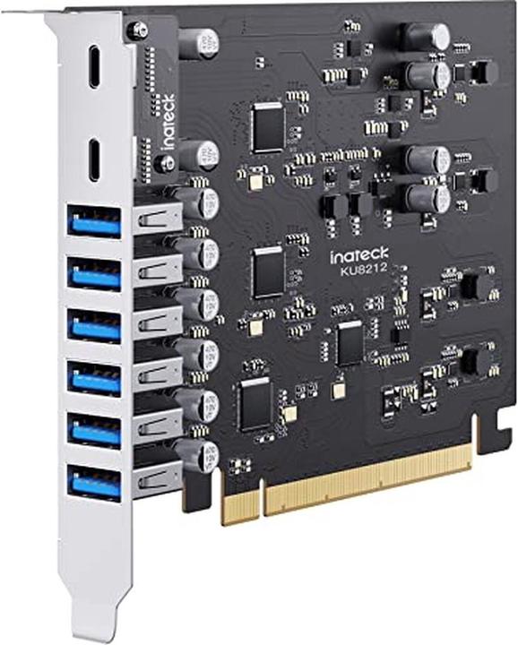 Inateck PCIe USB 3.2 Gen 2, 2 USB C, 6 USB A Ports 16 Gbps