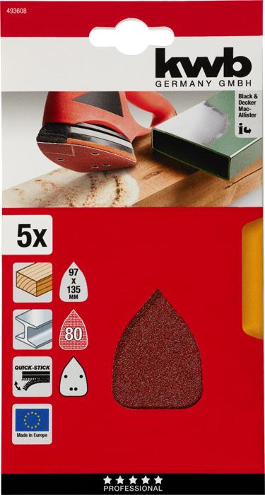 Actual product image kwb Quick-Stick grinding triangles (80)