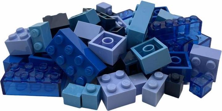 Actual product image Q-Bricks Building Block Box 600+ Blue Mixture
