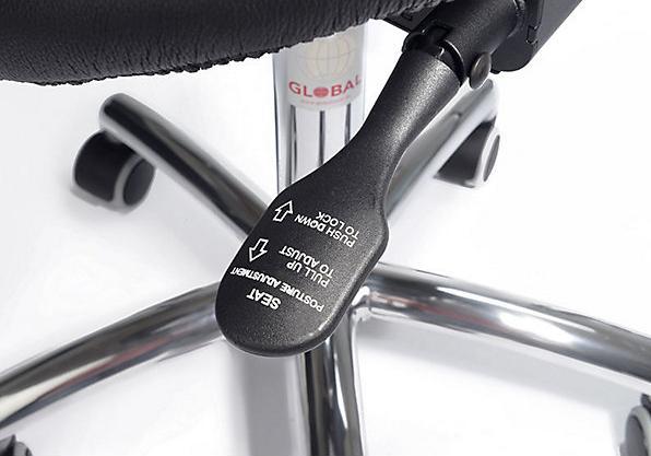 Immagine prodotto kaiserkraft Sgabello a sella con sedile diviso, altezza sedile 450 - 580 mm, pelle