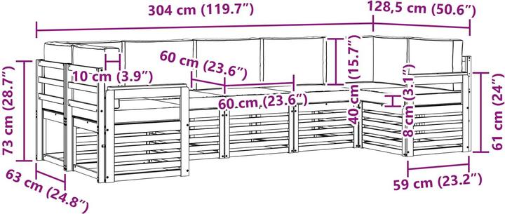 Produktbild vidaXL Outdoor-Sofa