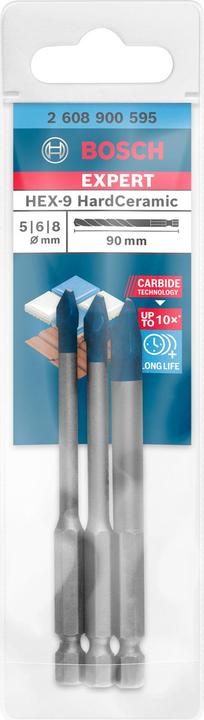 Produktbild Bosch Professional Zubehör EXPERT HardCeramic HEX-9 Bohrer-Set, 5/6/8 mm, 3-tlg. (5 mm, 6 mm, 8 mm)