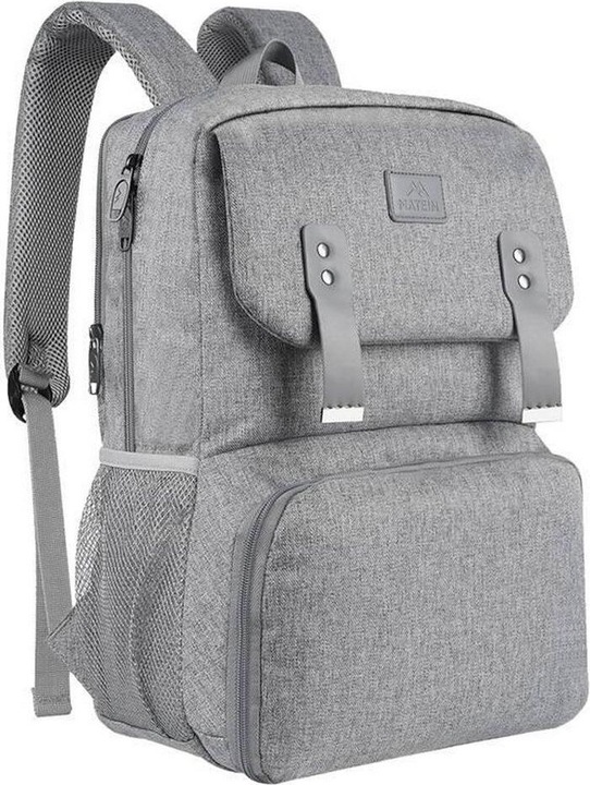 Matein Laptop Backpack / Lunch Bag 15.6" 1161 USB Grey (23 l)