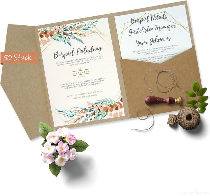 Produktbild HAVDSTEYG 50 Stk. Hochzeitskarten (50 Stk.)