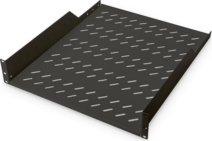 Digitus étagère 48,3cm 19inch pour armoire réseau max.25Kg RAL9005 noir 483x550x88mm incl....