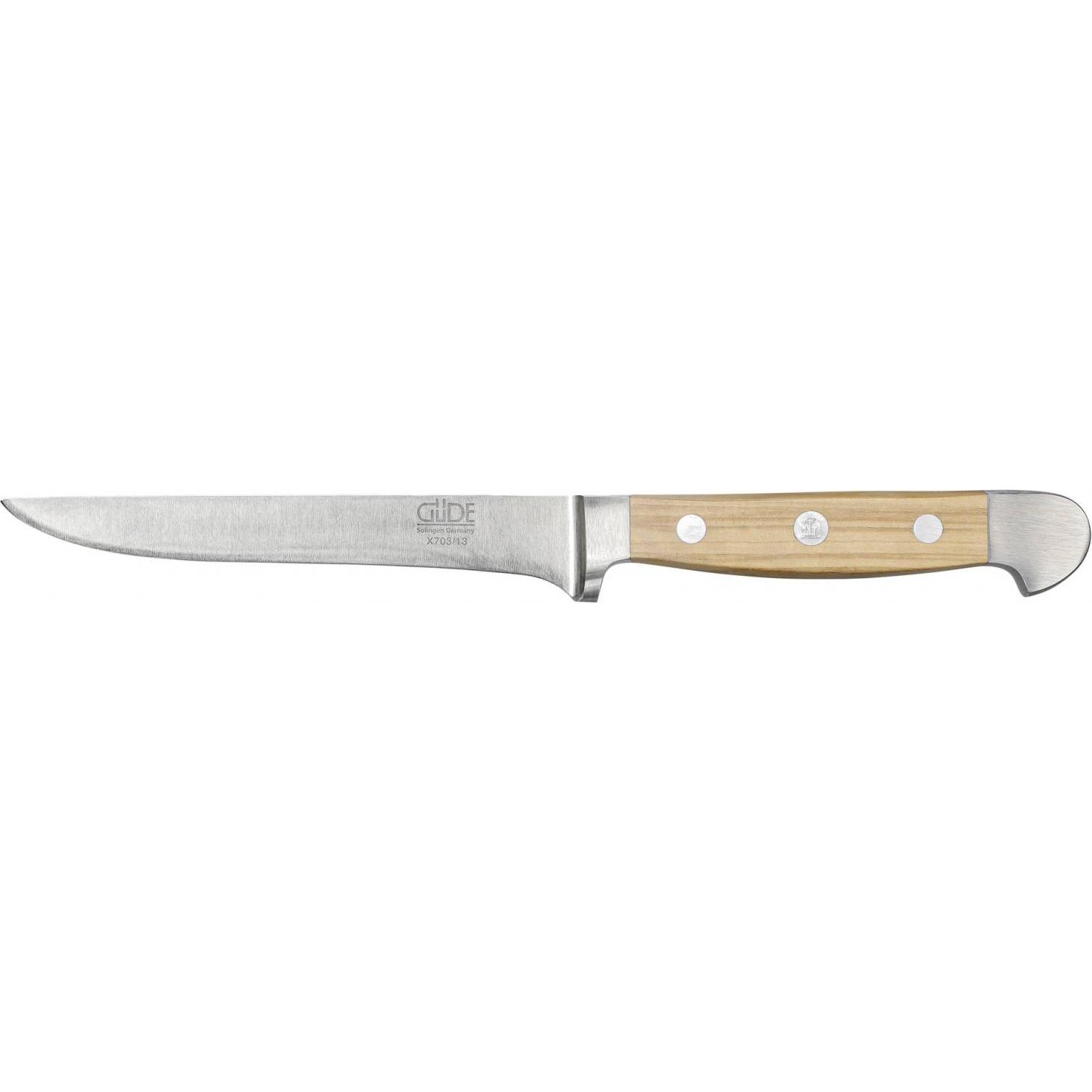 Thumbnail - Güde Solingen Alpha Ausbeinmesser flex. Birne 13 cm, Küchenmesser, Braun, Silber