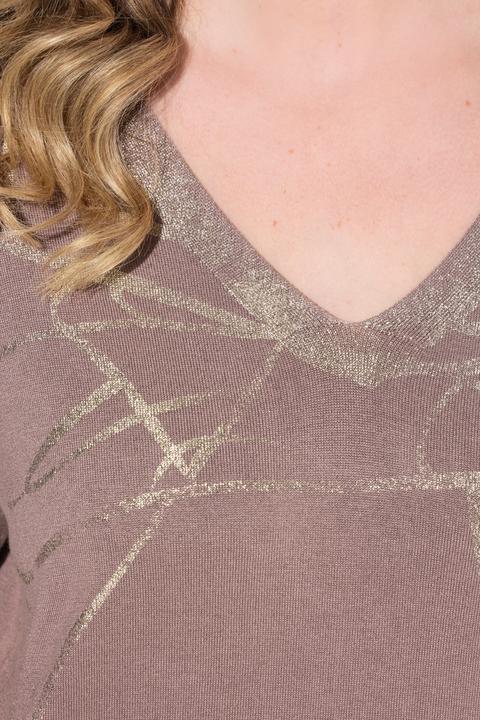 Produktbild Miamoda Pullover, A-Linie, Metallic-Marmormuster (46, 48)