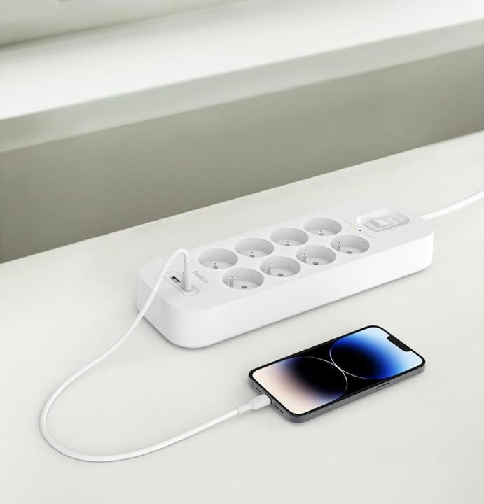 Produktbild Belkin Surge Protection with USB C 8 Outlet (8 x, CEE 7/5, 2 m)