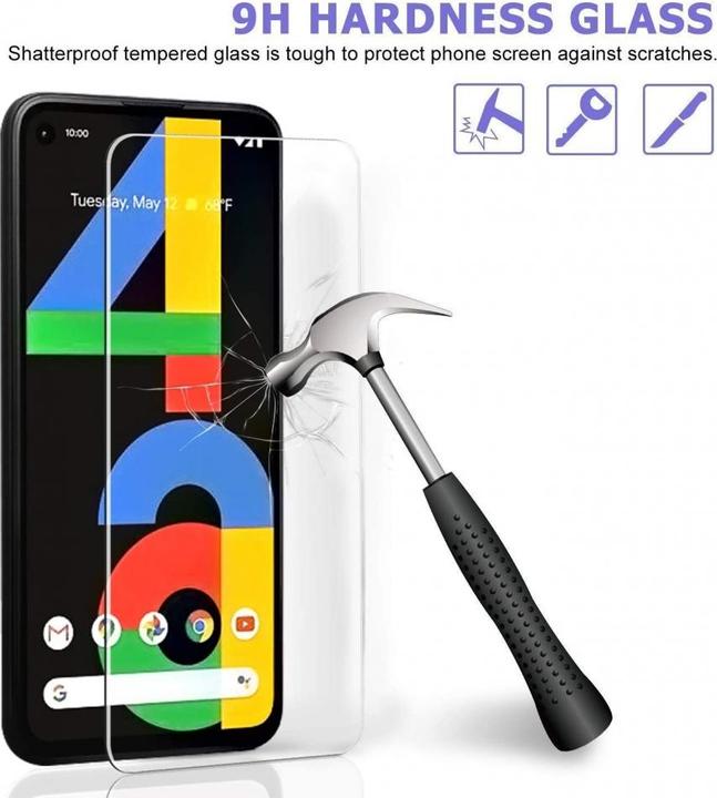 Produktbild Screenguard Google Pixel 4a Panzerglas Schutzfolie Case Friendly Design (1 Stk., Google Pixel 4a)