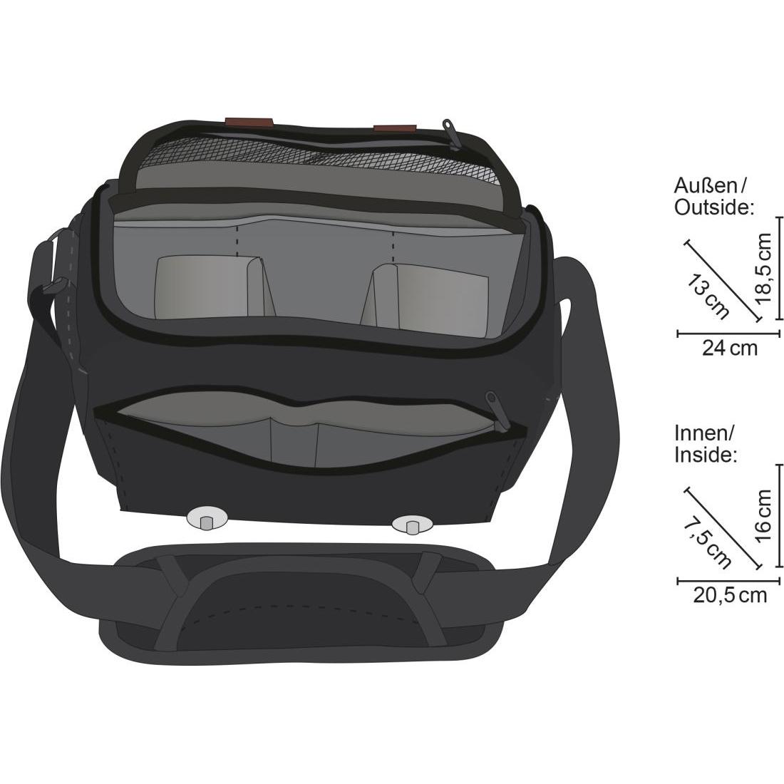 Thumbnail - mantona Kameratasche Milano piccolo (Kamera Schultertasche), Kameratasche, Schwarz