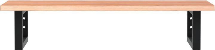 Actual product image vidaXL Washbasin top Shelf support Wall bracket Wooden top Steel solid wood